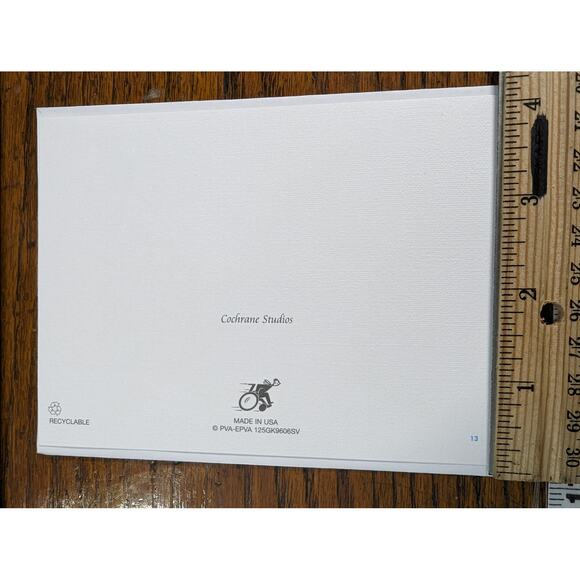 Vintage Cochrane Studios USA Yellow Golden Lab Puppy Dog Blank Greeting Card New - Picture 3 of 3